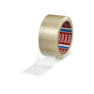 Pakketape, TESA 4280, 48 mm x 66.00 m, 25 µm, kernediameter: 76 mm, håndrulle, PP, hot melt, Støjende, transparent, kasse a 36 ruller