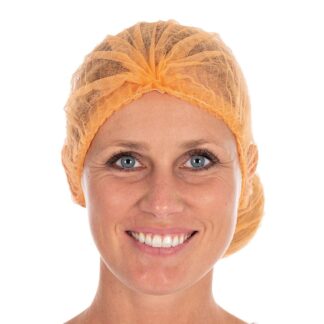 Engangs hårnet, Mop-Cap 50cm, Non-woven, orange, pakke a 1000 stk