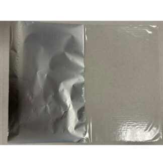 Pålægsark, 120 x 190 mm, aluminium/plast, 37 µm, sølv metallic, pakke a 1000 stk, Fødevaregodkendt