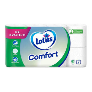 Toiletpapir, Lotus, 3 lag, hvid x 18.50m, kasse a 56 ruller